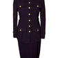 ST JOHN COLLECTION DARK PURPLE SKIRT SUIT