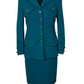ST JOHN TEAL SKIRT SUIT
