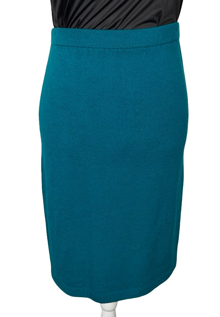 ST JOHN TEAL SKIRT SUIT