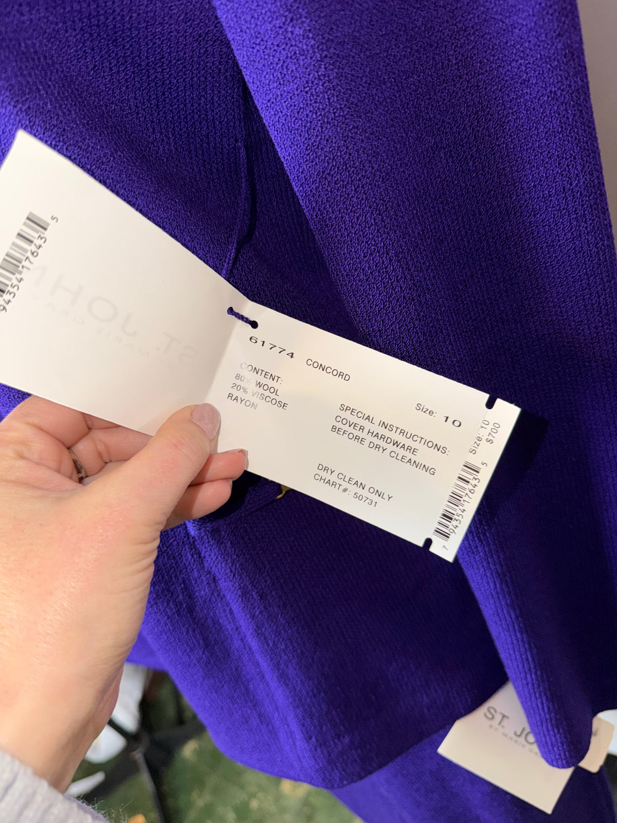 ST JOHN COLLECTION CONCORD PURPLE SKIRT SUIT NWT