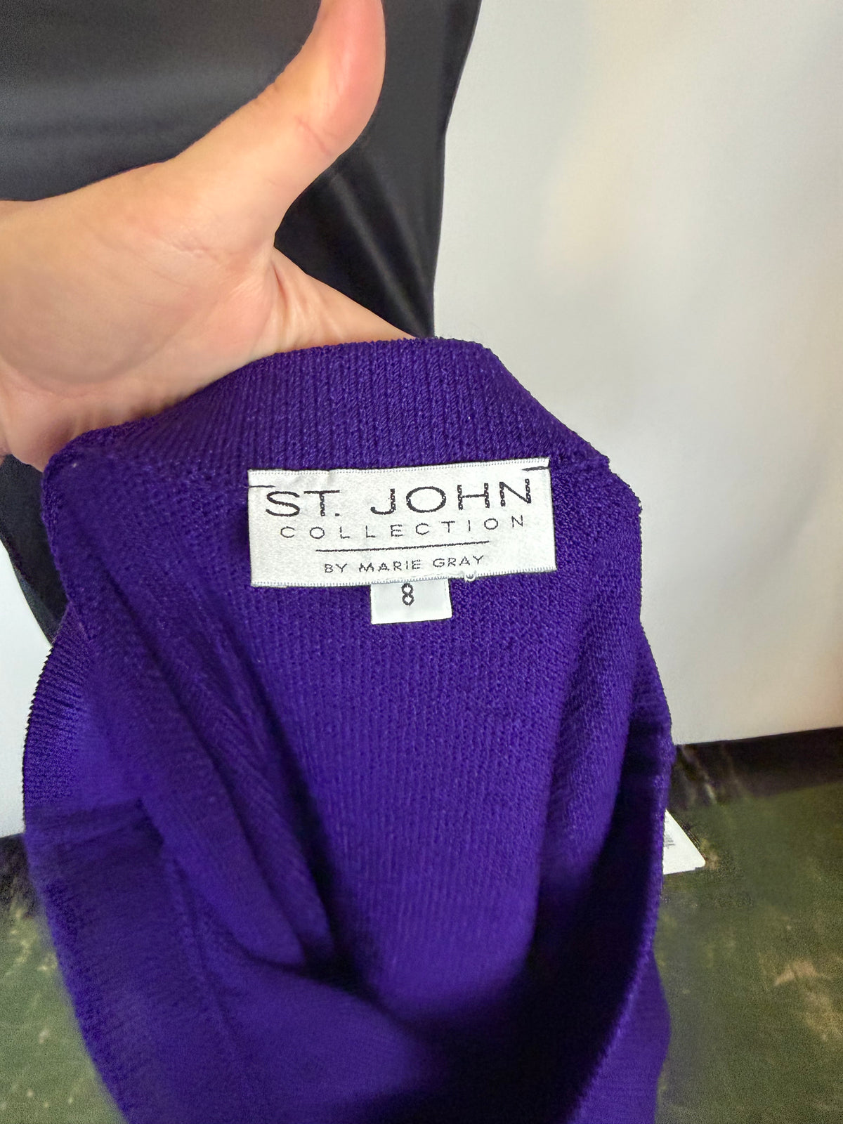 ST JOHN COLLECTION CONCORD PURPLE SKIRT SUIT NWT