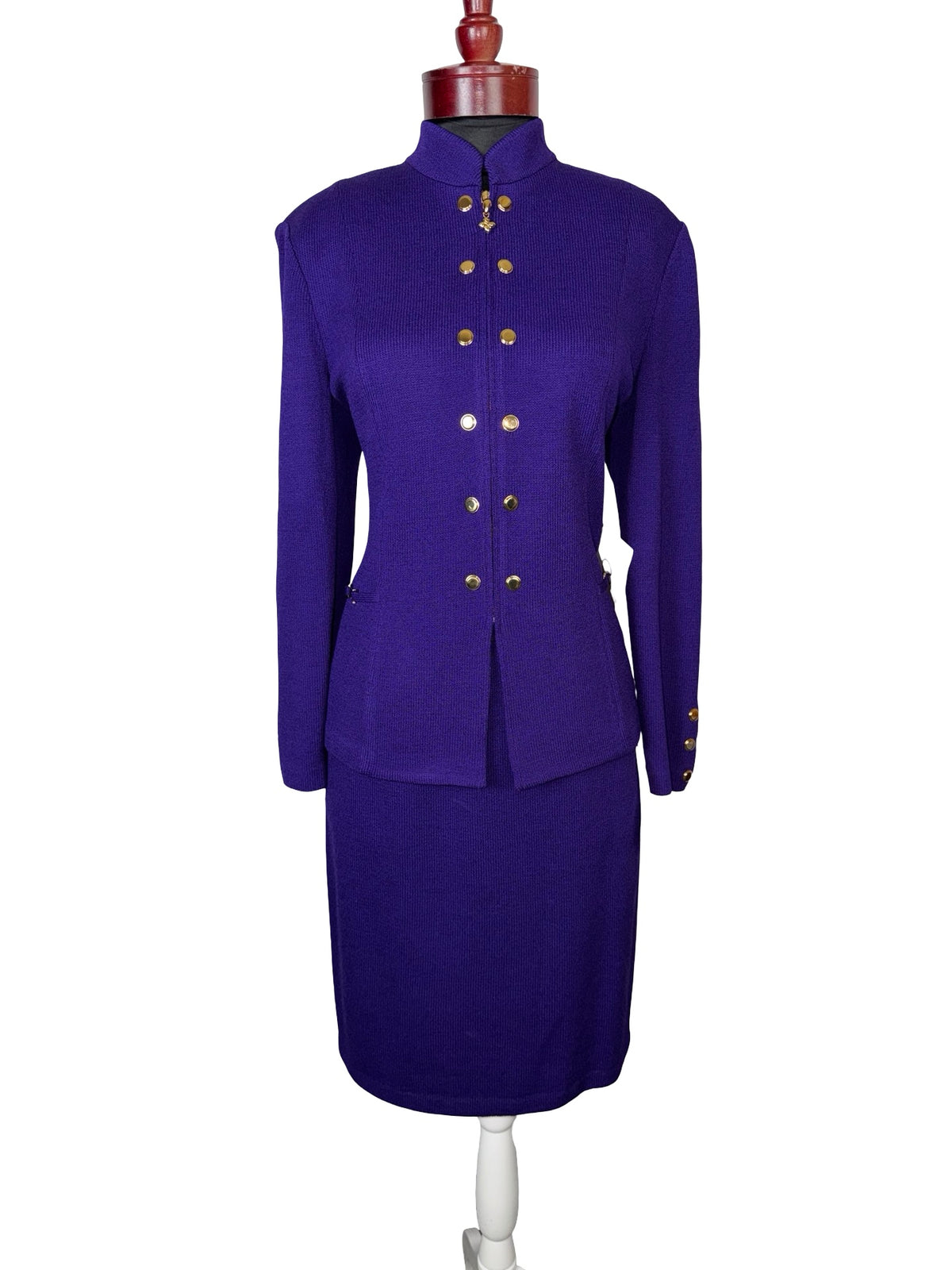 ST JOHN COLLECTION CONCORD PURPLE SKIRT SUIT NWT