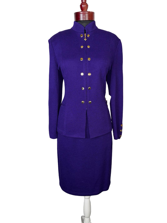 ST JOHN COLLECTION CONCORD PURPLE SKIRT SUIT NWT