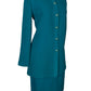 ST JOHN COLLECTION TEAL SKIRT SUIT