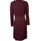 ST JOHN COLLECTION MAROON SKIRT SUIT