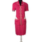 ST JOHN PINK SHORT SLEEVE SKIRT SUIT