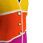 ST JOHN COLOR BLOCK SHORT SLEEVE SKIRT SUIT