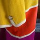 ST JOHN COLOR BLOCK SHORT SLEEVE SKIRT SUIT