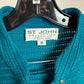 ST JOHN COLLECTION TEAL SKIRT SUIT