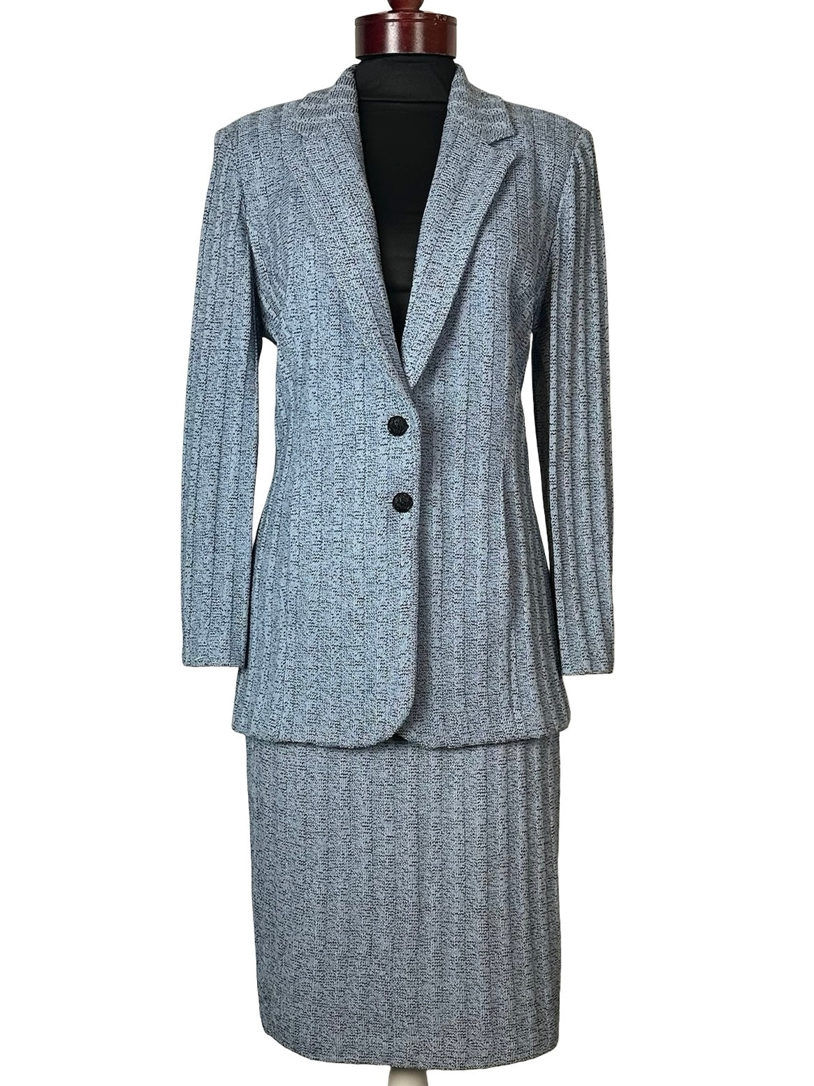 ST JOHN COLLECTION FRENCH BLUE SKIRT SUIT