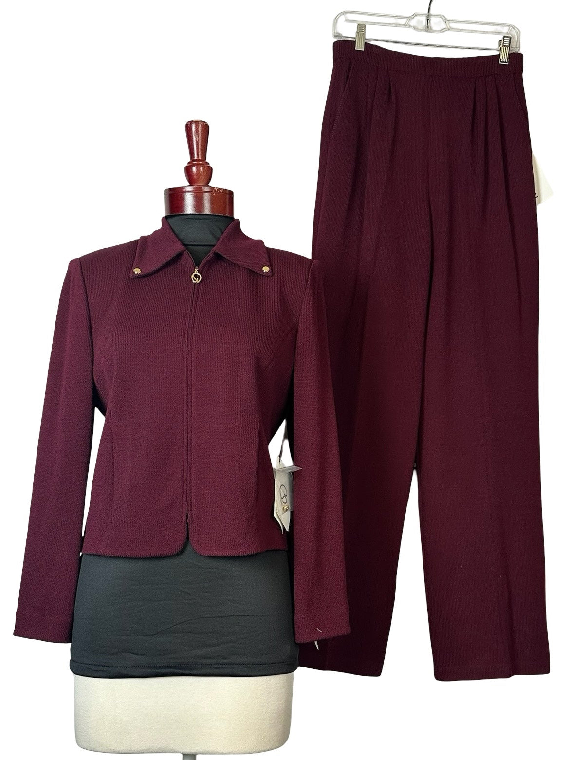 ST JOHNS BURGUNDY PANTS SUIT