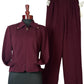 ST JOHNS BURGUNDY PANTS SUIT