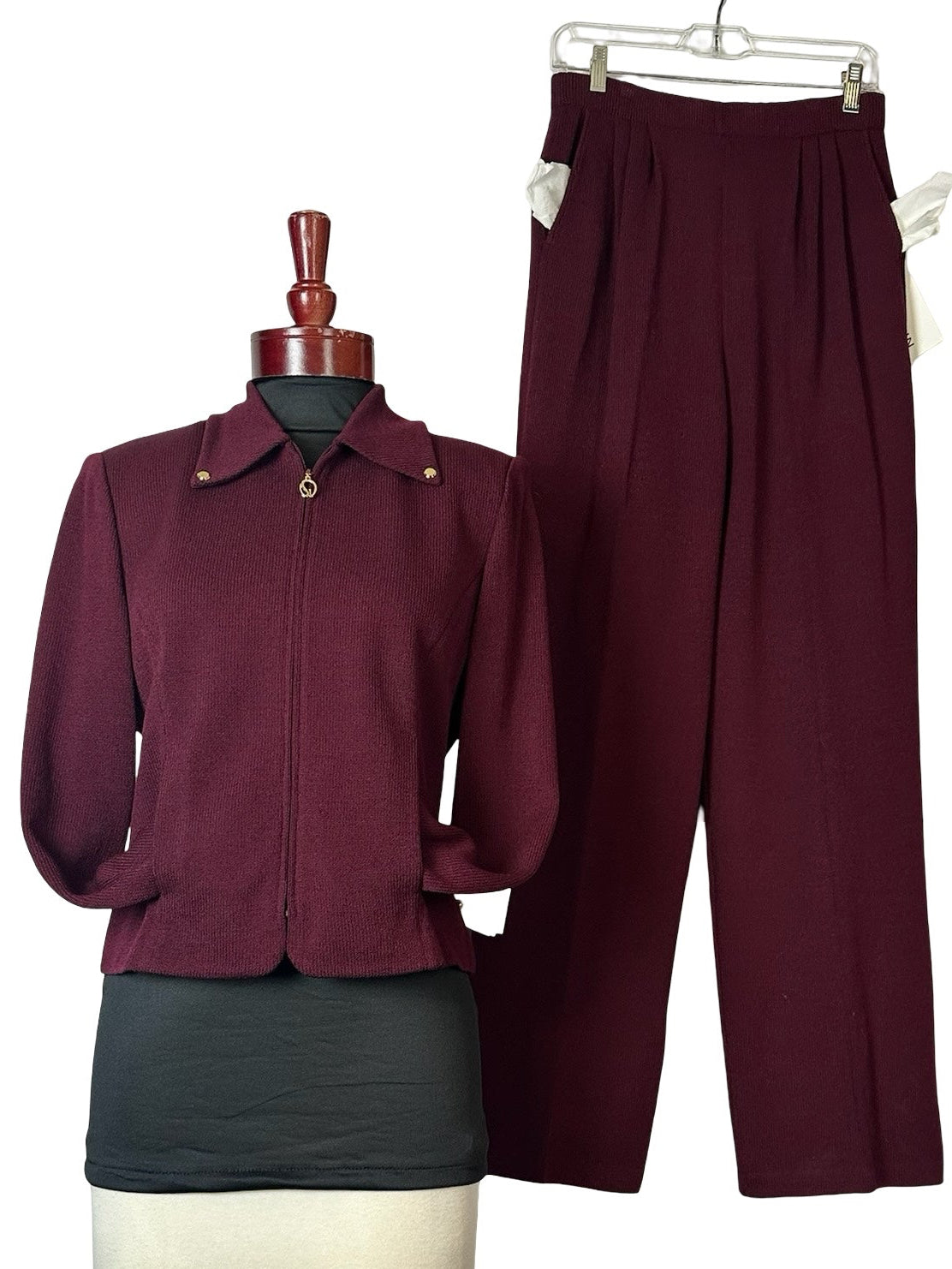 ST JOHNS BURGUNDY PANTS SUIT