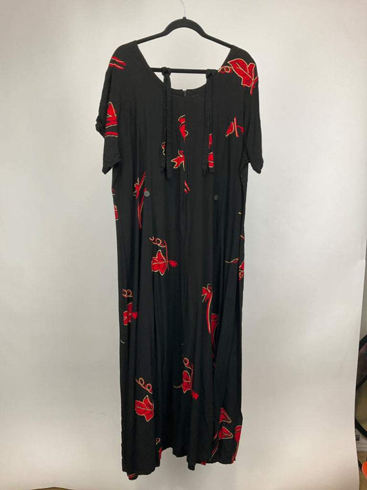 TROPICAL TANTRUM BLACK AND RED DRESS SZ 2X